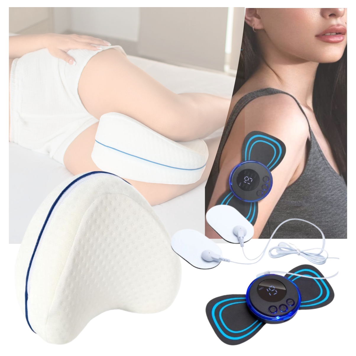 Almohada EntrePierna y Masajeador Maripo